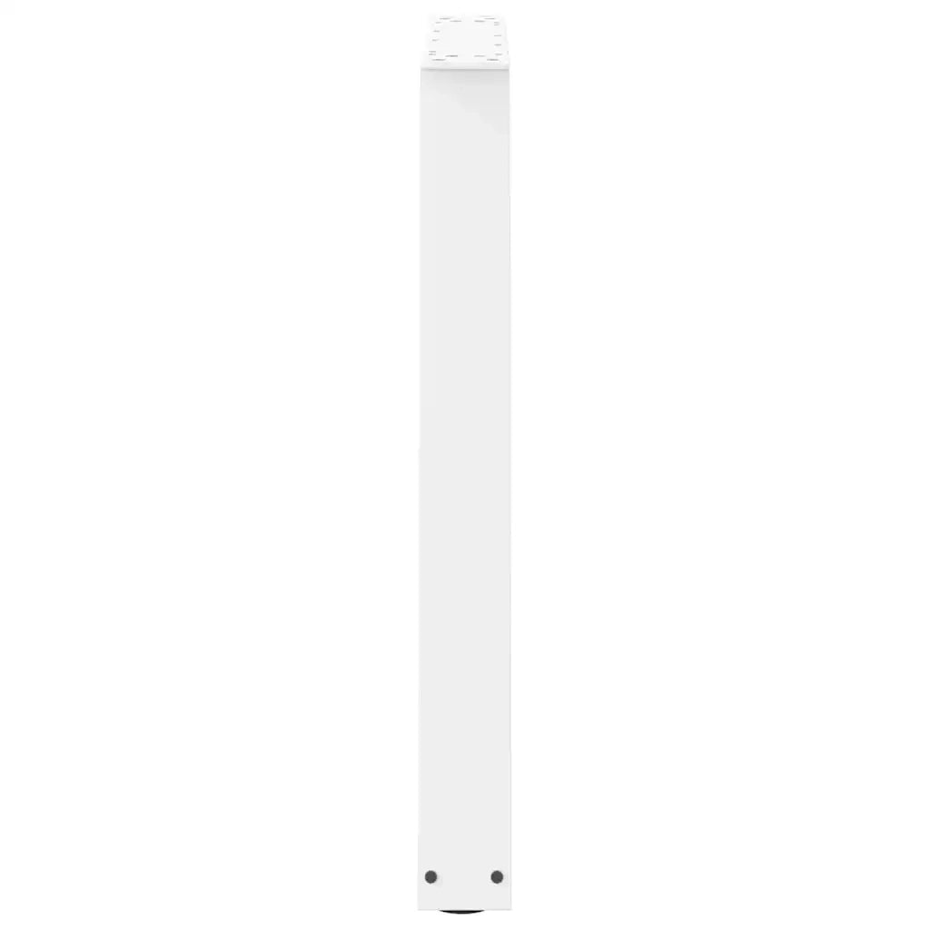 Gambe per tavolo da pranzo a forma di V 3 pz bianche 80x(72-73,3) cm in acciaio