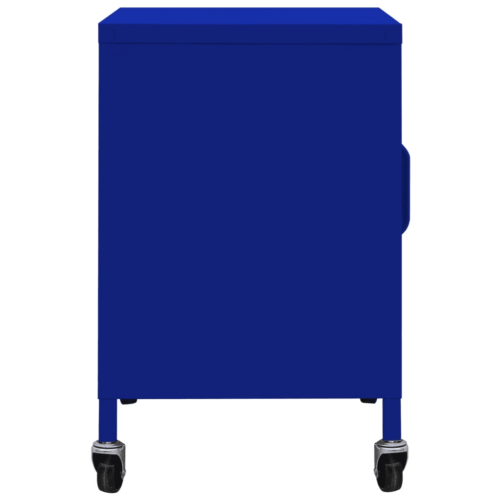 Mobile contenitore mobile con ripiano regolabile 60 x 35 x 56 cm in acciaio blu navy 02_0046895