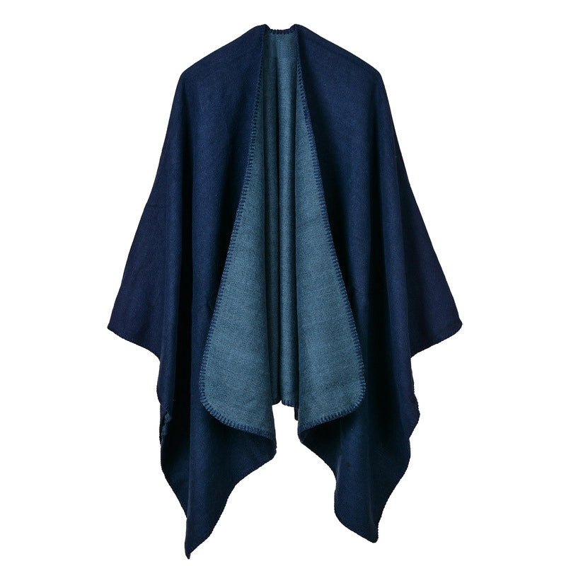 Sciarpa double face, in classico cashmere, mantella/scialle versatile e semplice