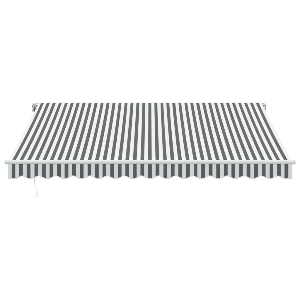 Tenda Sole Retrattile Automatica 400x350 cm Antracite e Bianco