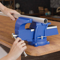 Morsa da banco Heavy Duty 125mm con incudine e ganascia di serraggio per sollecitazioni pesanti