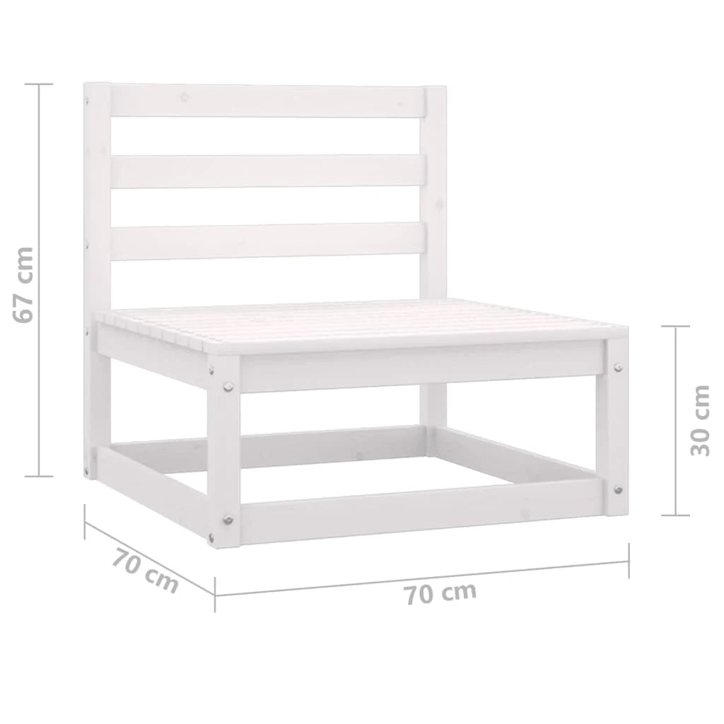 Set di mobili da giardino mobili da esterno 2 pezzi bianco legno di pino massiccio 02_0015909