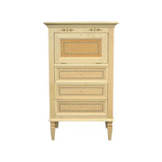 Cassettiera classica in legno grezzo 3 cassetti e ribalta 60x41x100 - Mobili 2G
