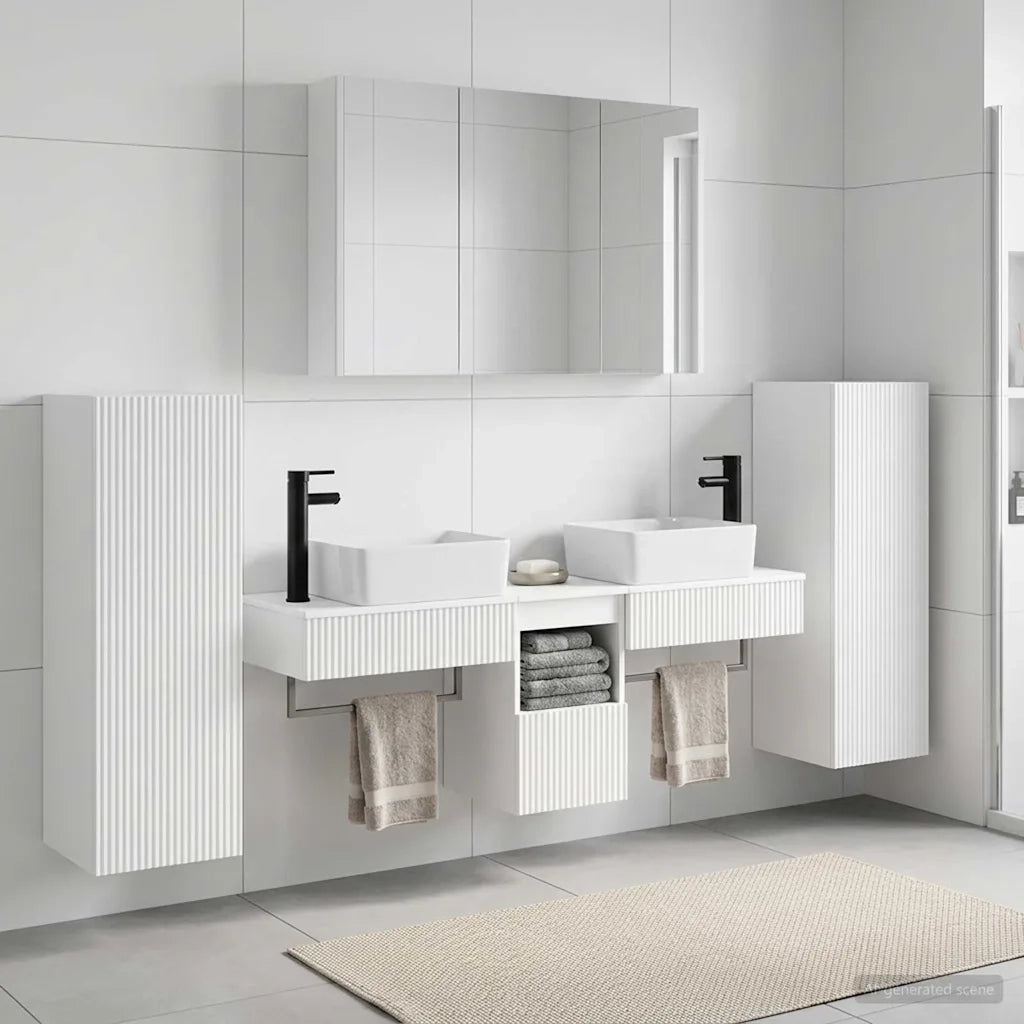 Set di mobili per il bagno 6 pcs Bianco 3407135