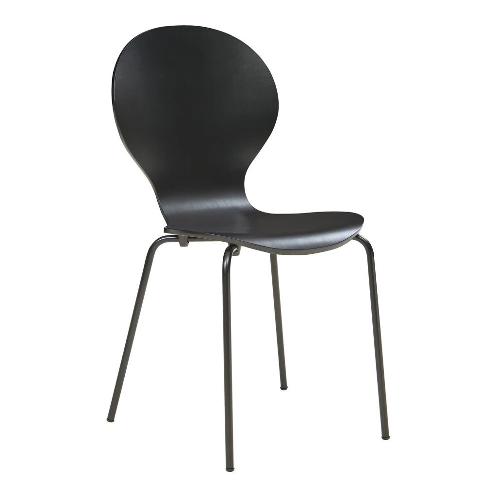 Set di 4 sedie da pranzo 85 x 48 x 50 cm design moderno robuste nere 03_0009820