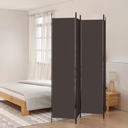 Divisorio a 4 Pannelli Marrone 200x220 cm in Tessutocod mxl 106885