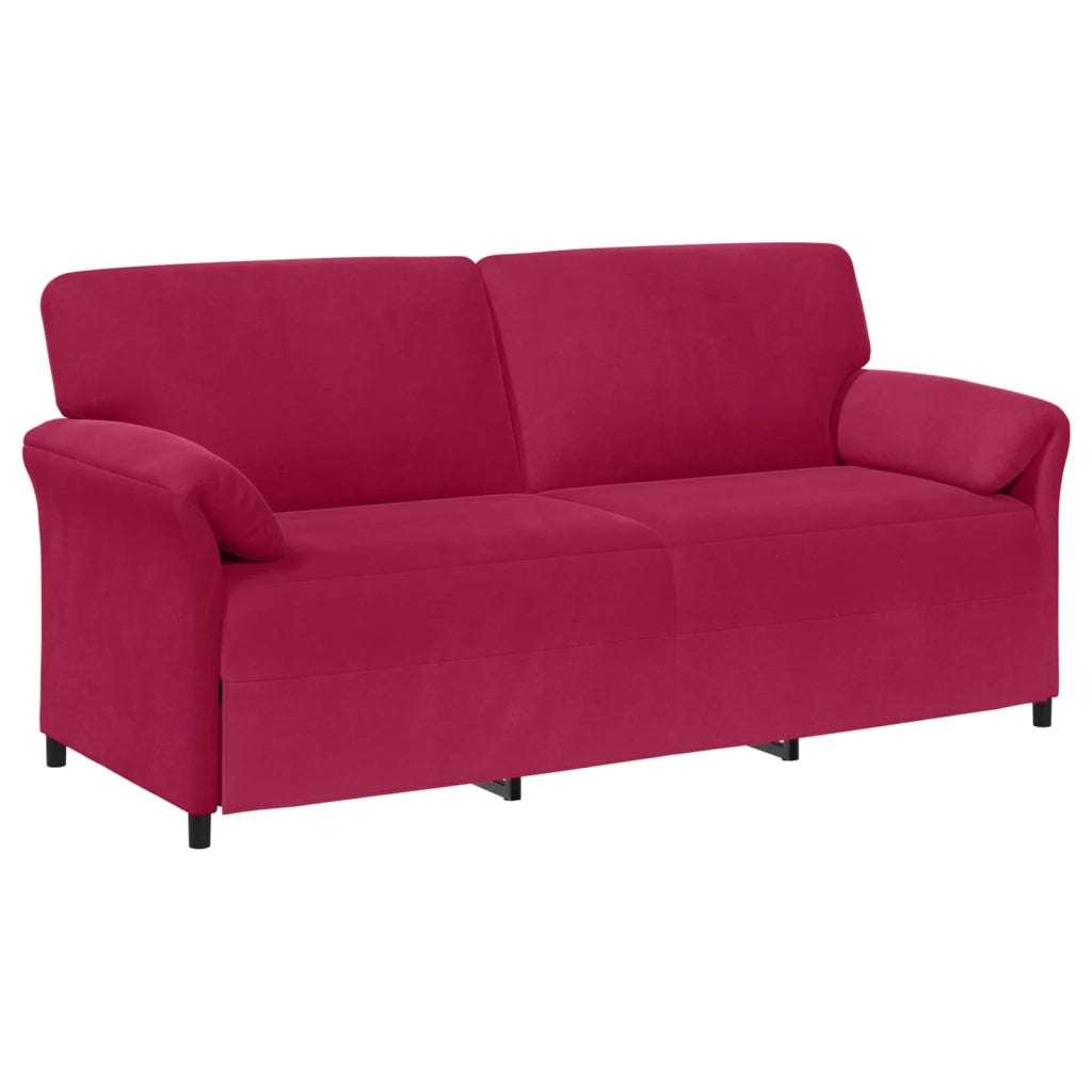 Set di divani 2 pz Rosso Vino Velluto 3424918