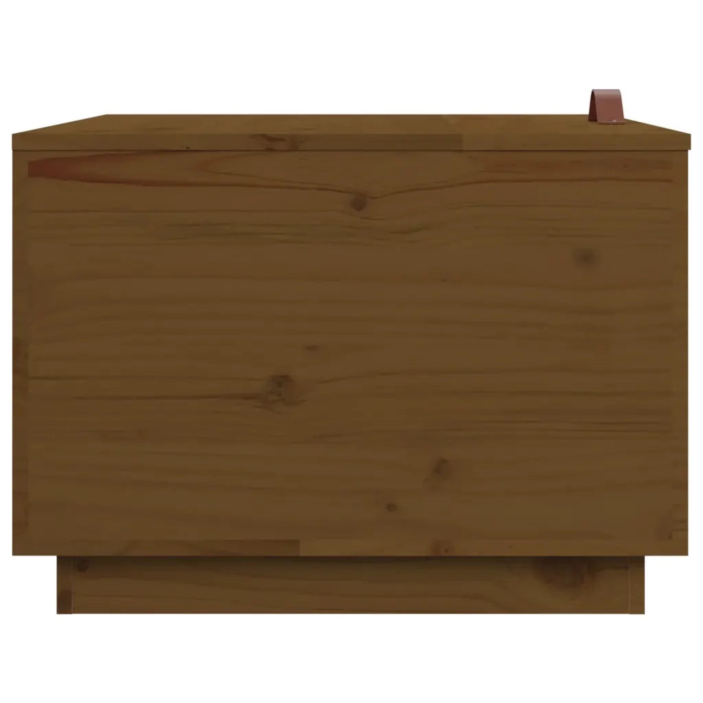 Contenitori Portaoggetti Coperchi 3pz ambra Legno Massello Pino 818248