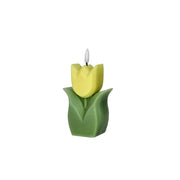 Candela LED Tulipano 15cm in Paraffina colore giallo