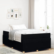 Struttura del letto con materasso Nero 120 x 200 cm Tessuto