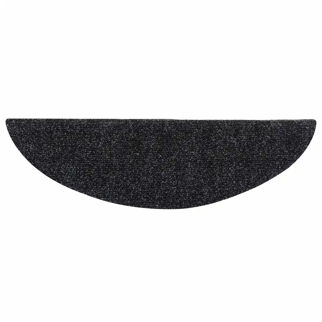 Tappetini per scale autoadesivi 5 pz 56x17x3 cm neri 149678