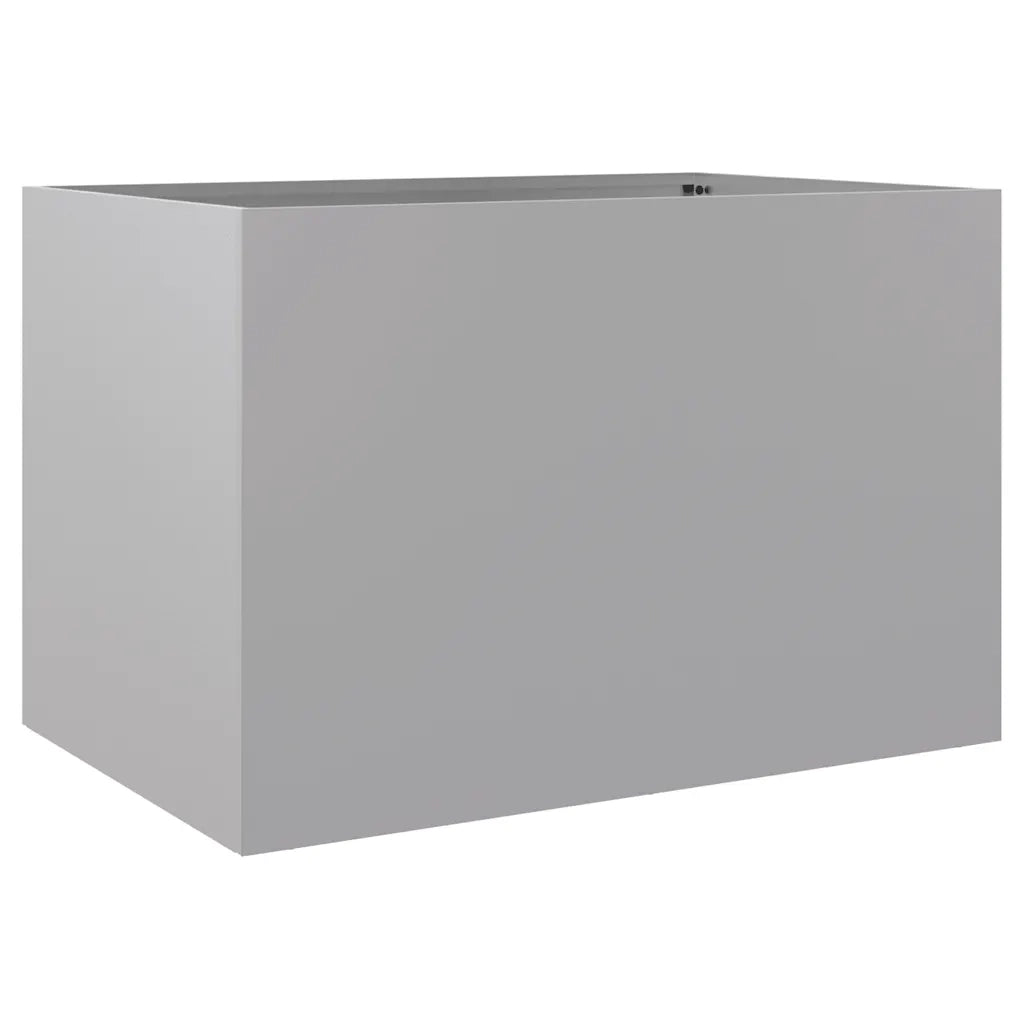 Fioriera | Cassetta per fiori | Vaso Argento 62x40x39 cm in Acciaio Zincato
