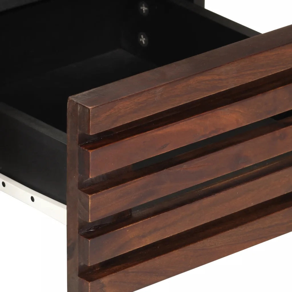 Mobile Porta TV-Mobile per TV-Credenza TV Marrone 70x34x46 cm in Legno Massello di Mango