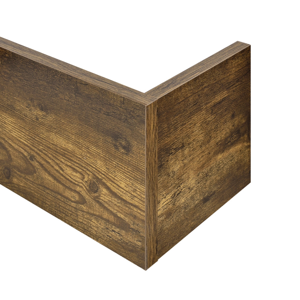 Mensola da Parete Grimstad con 3 Ripiani 119x18x55 cm - Effetto Legno Scuro [en.casa]