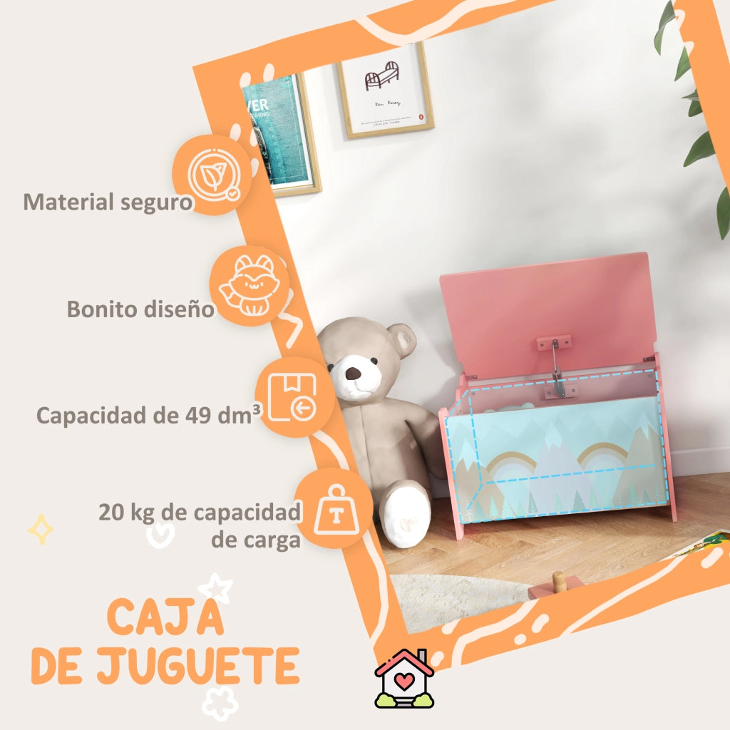 Casetta Portagiochi per Bambini ¨C zephmum ¨C 60x37x39 cm Rosa