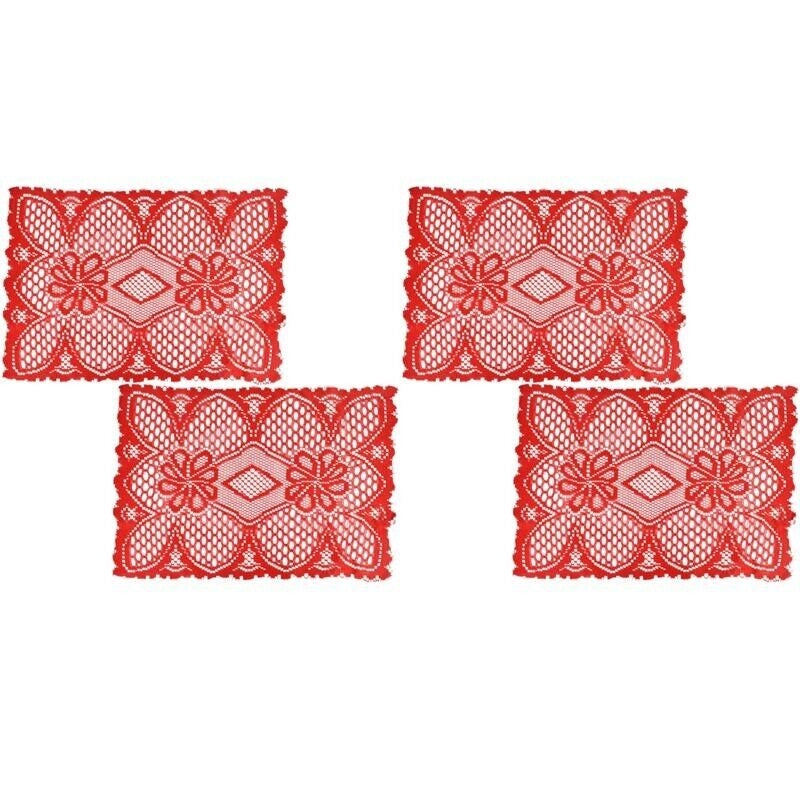 KIT SET 4 PZ  MAURY'S TOVAGLIETTE RETTANGOLARI 30X45CM ROSSO