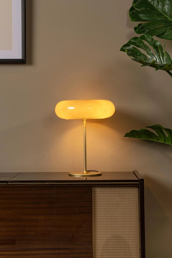 Lampada da tavolo SENTINO 3xG9 vetro oro/grigio Lucide