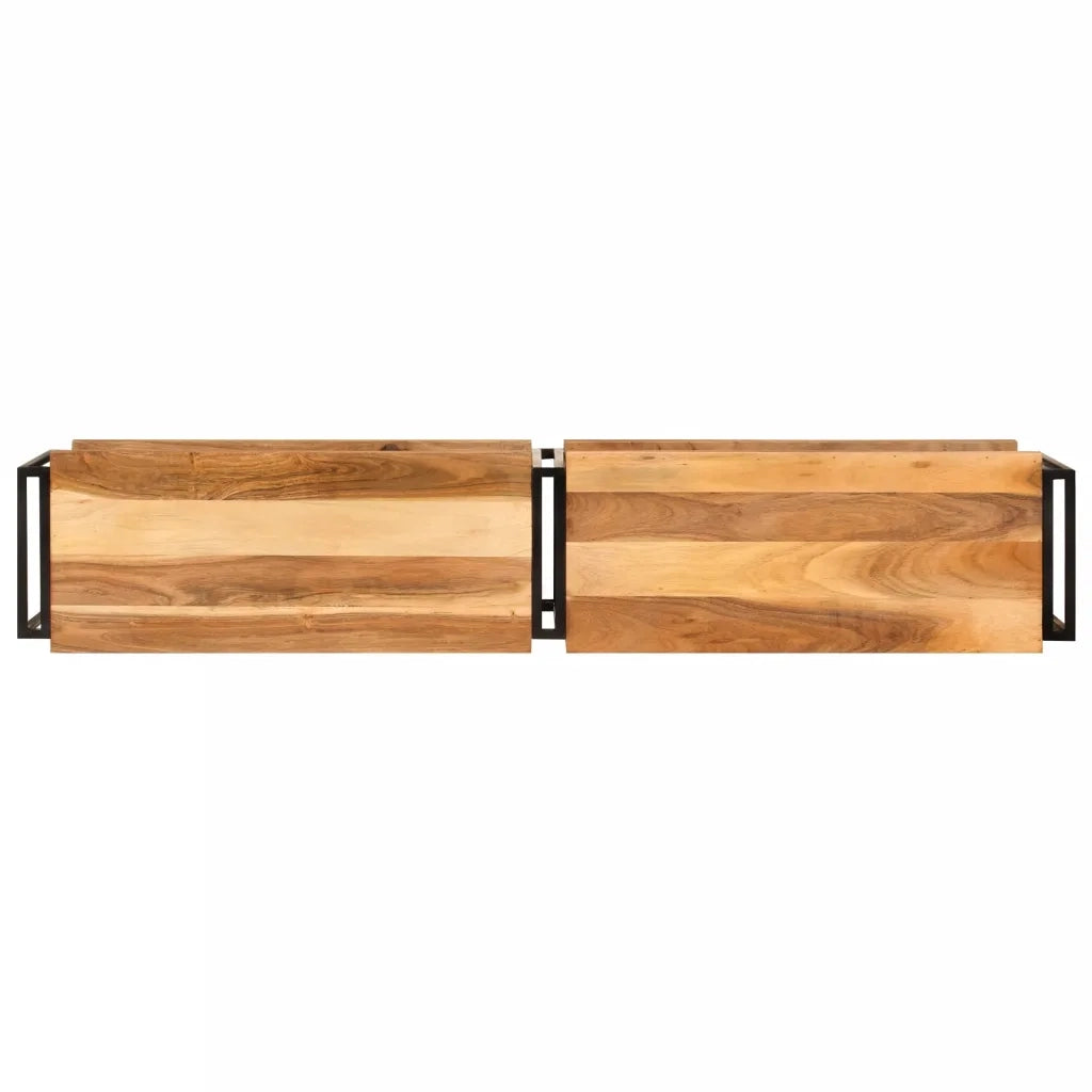 Mobile Porta TV 160x30x40 cm in Legno Massello di Acacia 356175