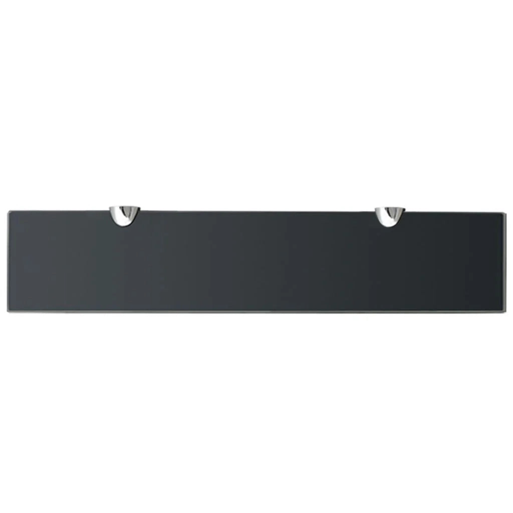 Mensola/armadietto in vetro da parete 50 x 10 cm spessore 8 mm nero 2702129/2