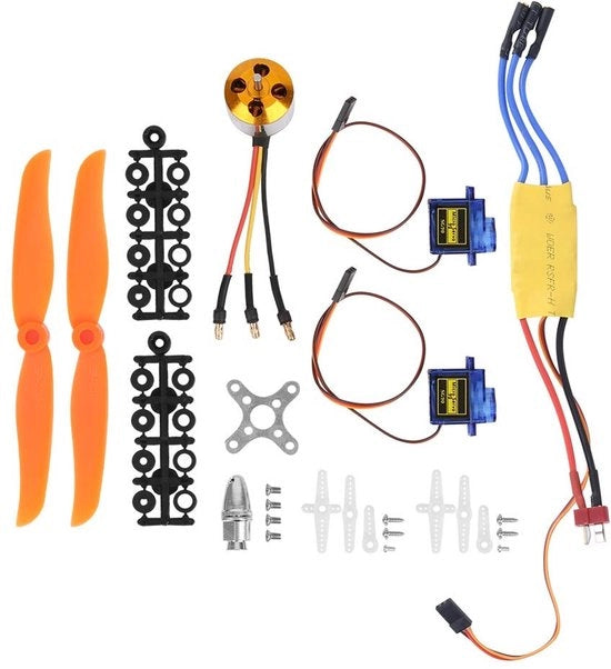 Componente RC senza elica - 2200KV Motor - 30A ESC - Propellente 6035 - Servo 9G - Parte di aereo RC - Materiale ABS