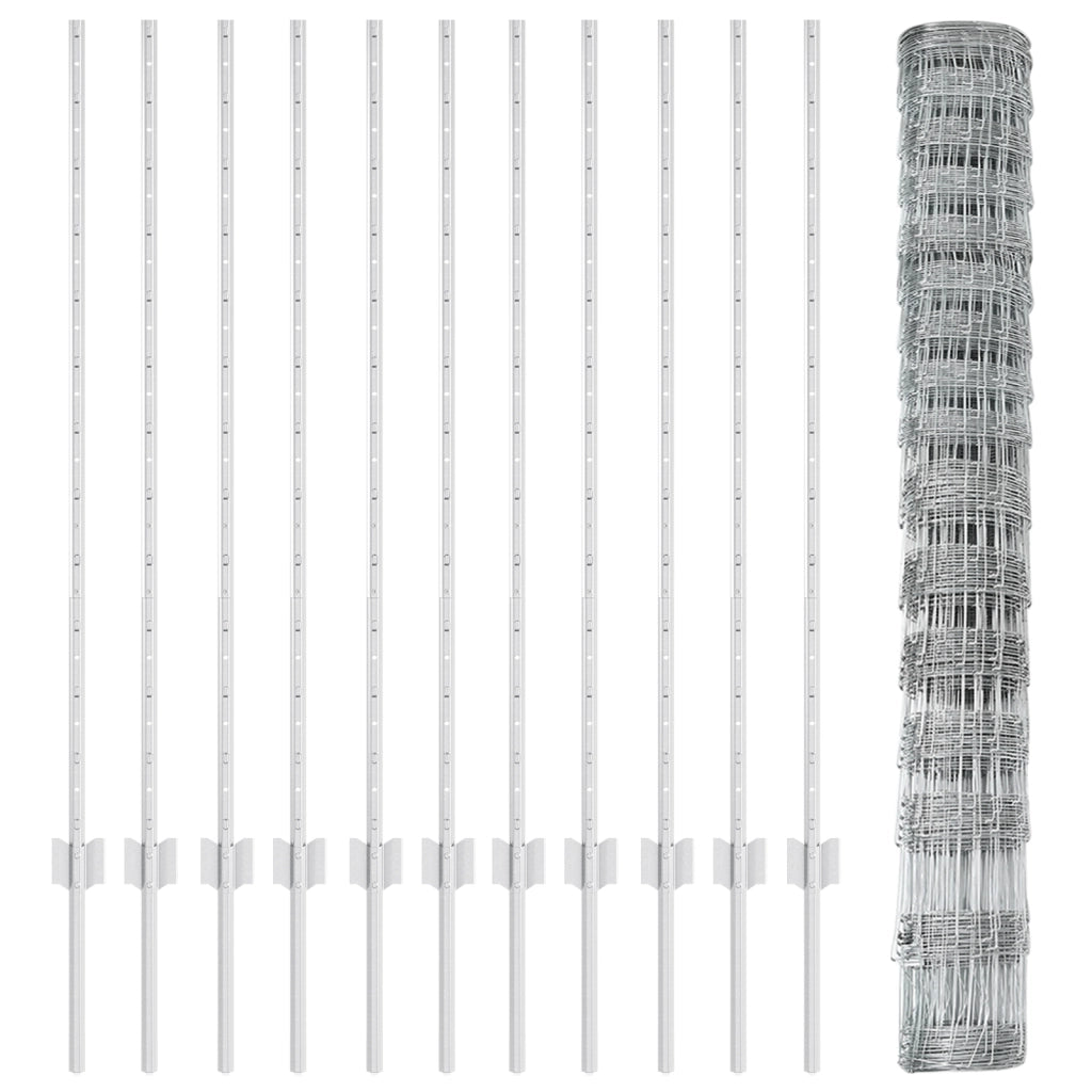 Pali Recinzione  22 pz U-Channel 120 cm Acciaio Zincato