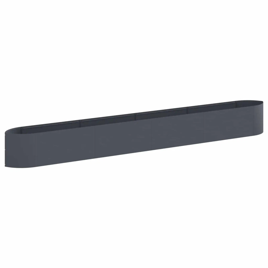 Letto rialzato da giardino Antracite 380 x 40 x 40 cm Acciaio 8011735