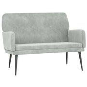 Panca Grigio Chiaro 108x79x79 cm in Velluto CFW7223982