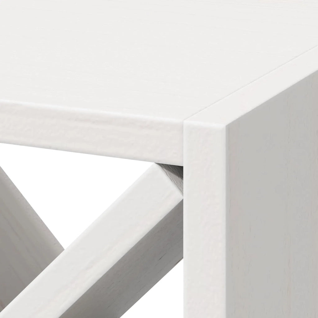 Portabottiglie 2 pcs Bianco 62 x 25 x 62 cm Pino massello 893319