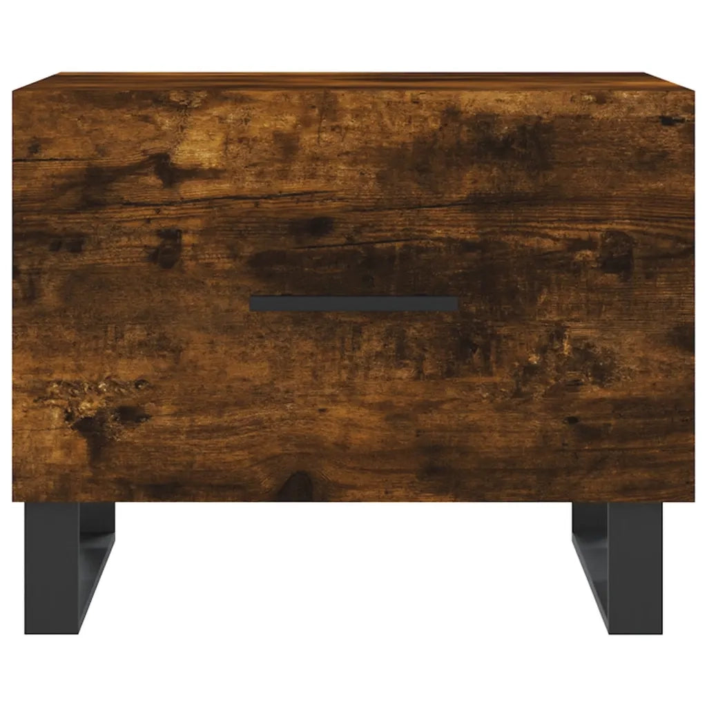 2 pz Tavolini salotto | Tavolino da caff¨¨ | Tavolino da Soggiorno Rovere Fumo 50x50x40cm Legno Multistrato