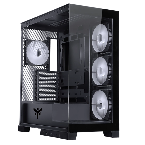 Case SHOWBUI 45B - Gaming Tower- ATX- 4x12cm ARGB fan- 2xUSB3- Type-C- Side & Front Panel Temp Glass