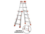 SCALA MULTIFUNZIONE TELESCOPICA PEPPINA EN 131 4+5 g. ap. cm.430h. cm.55x24x141h. Kg.12 AL030    GIERRE