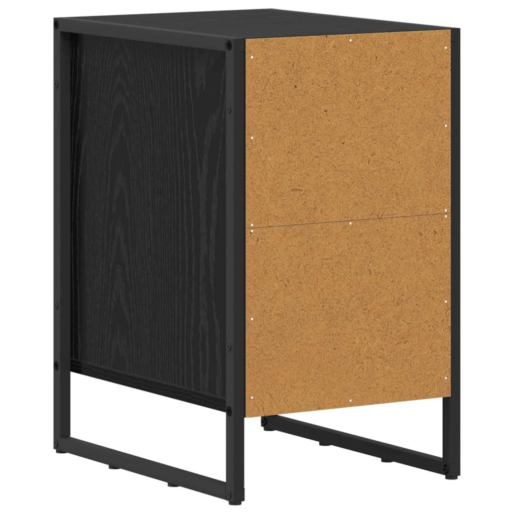 Comodino Rovere Nero 39,5 x 30 x 50 cm Legno multistrato 886642