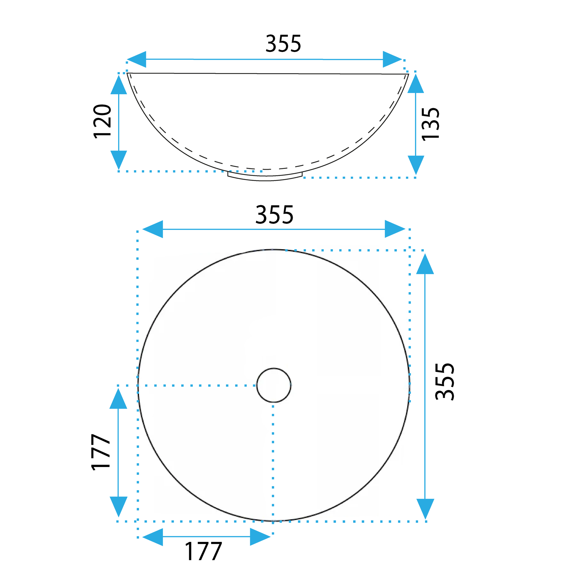 Lavabo Da Appoggio Rea Stella Aiax Shiny
