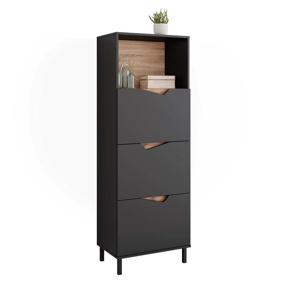 Vicco Credenza Antracite/Artisan 60 x 169.5 cm con 4 scomparti