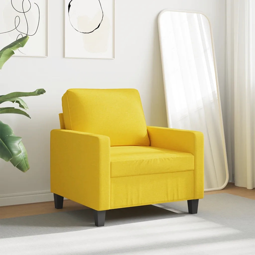 Poltrona | Sedia Relax Giallo Chiaro 60 cm in Tessuto