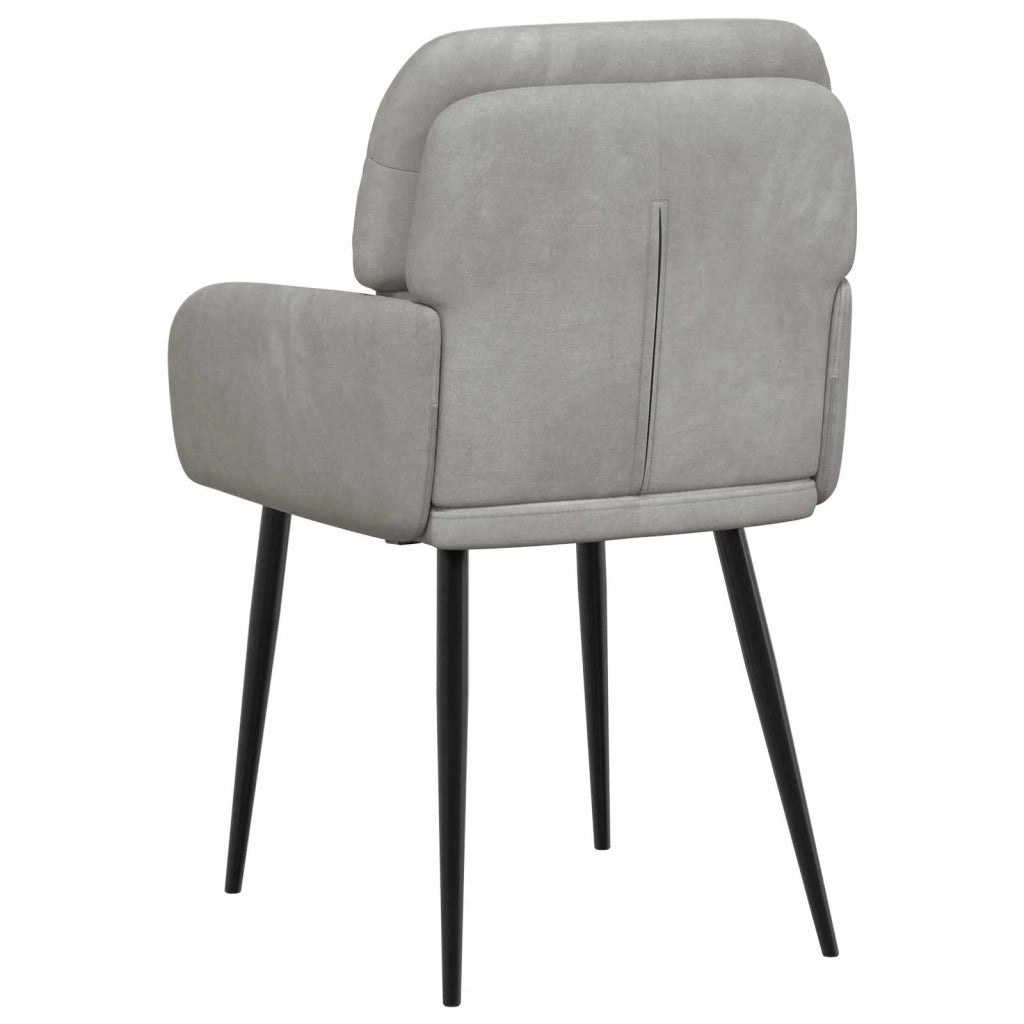 Sedie da pranzo 2 pcs Velluto (V) Grigio Chiaro 42034307