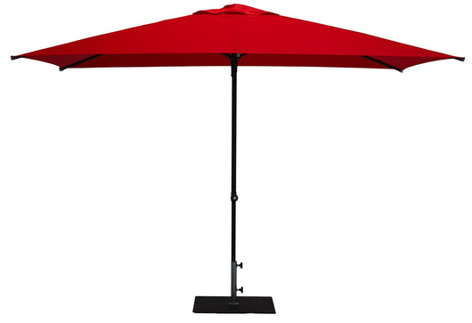 Ombrellone da Giardino 3x2 m Palo Ø38 mm in Alluminio Tessuto Poliestere Trend Rosso