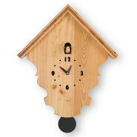 Orologio a Cucù da Parete 39x34x12 cm Pirondini Italia Natural 801 Larice