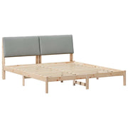 Letto matrimoniale | Letto per adulti | Struttura del Letto Marrone e grigio chiaro 180 x 200 cm