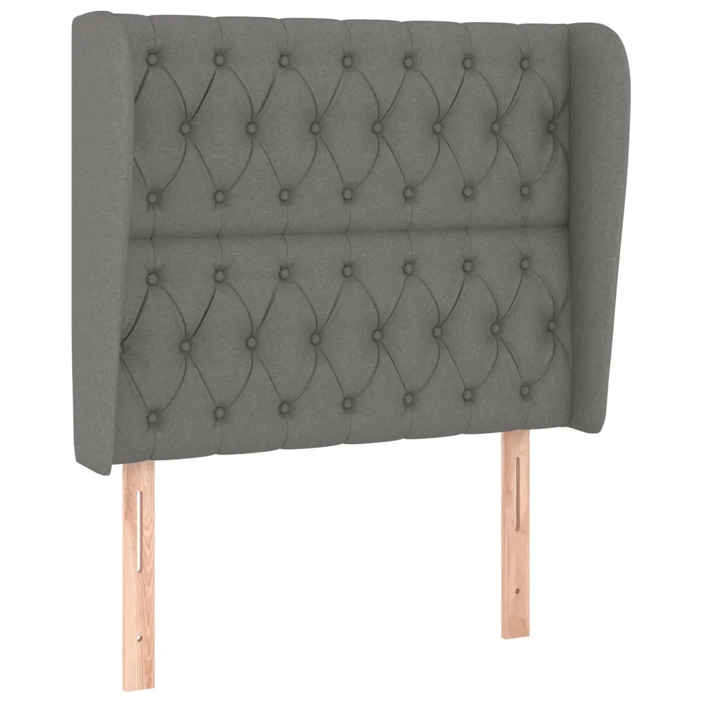 Testiera | Testata ad Orecchio GrigioScuro 103 x 23 x 118/128cm inTessuto