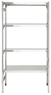 Scaffalatura con ganci in acciaio inox cm. 80x40x200h