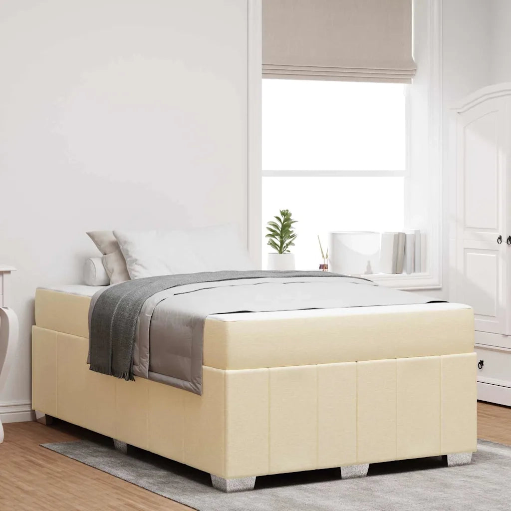Struttura del letto con materasso Crema 120 x 200 cm Tessuto 3398284