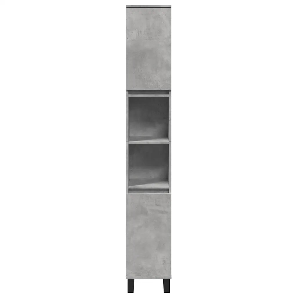 Set Mobili da Bagno 3 pz Grigio Cemento in Legno Multistrato 3324954