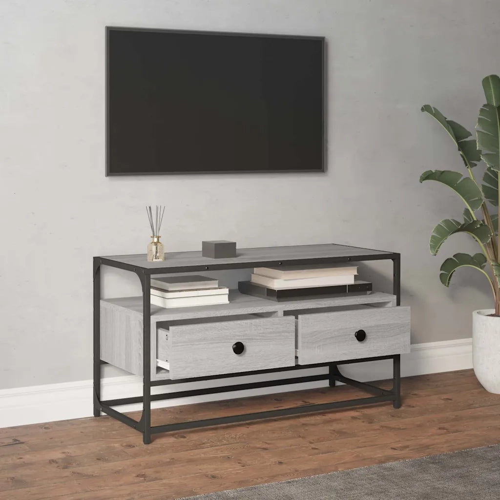 Mobile Porta TV Grigio Sonoma 80x35x45 cm in Legno Multistrato 826313