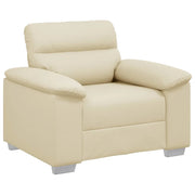 Poltrona | Sedia Relax Crema 100x81x84 cm in Similpelle