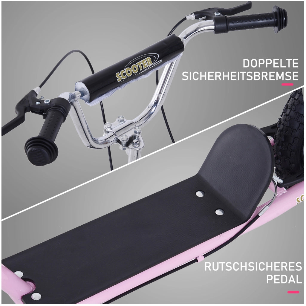 Scooter per bambini con ruote pneumatiche ¨C zephmum ¨C Rosa 16'