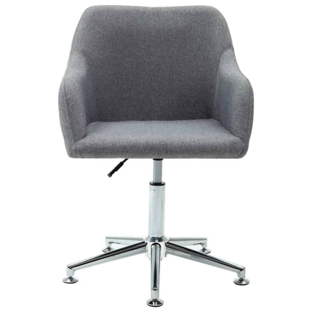 Sedie da Pranzo Girevoli 4 pz Grigio Chiaro in Tessuto 278427