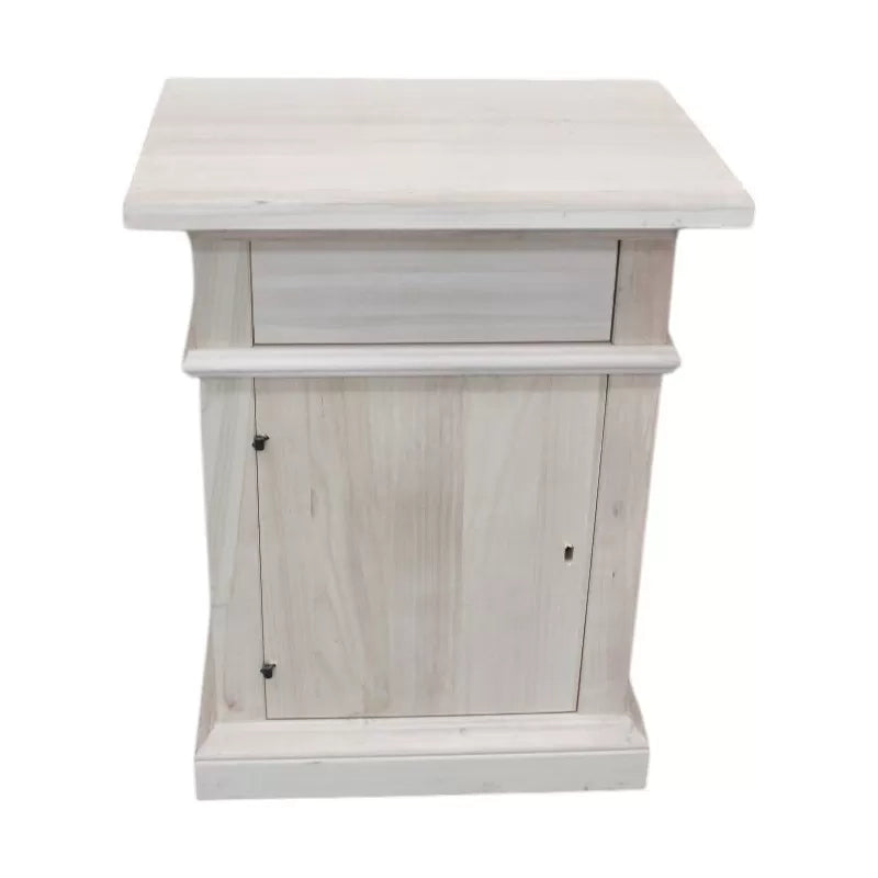comodino classico 1 cassetto 1 porta legno grezzo 51x37x67 (531) - Mobili 2G