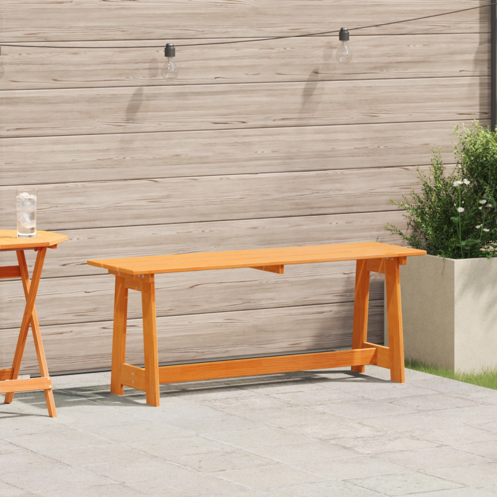Panchina da esterno in Acacia 119x35x47 cm in legno massello di pino