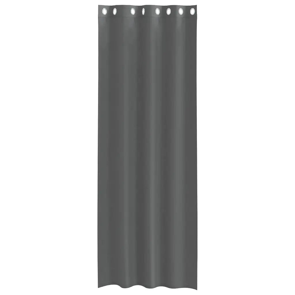Tende in Voile con Occhielli 2 pz Grigio Scuro 140x300 cm 4102082